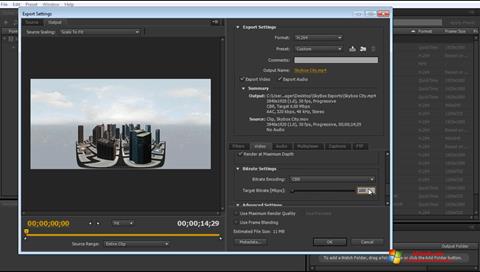 Screenshot Adobe Media Encoder für Windows 7