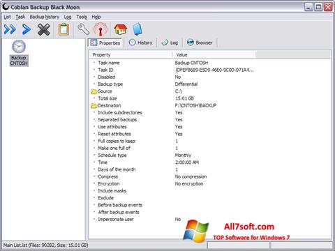 Screenshot Cobian Backup für Windows 7