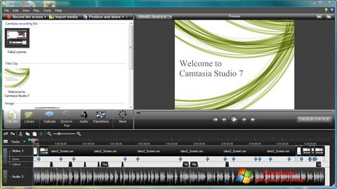 Screenshot Camtasia Studio für Windows 7