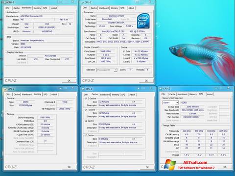 Screenshot CPU-Z für Windows 7
