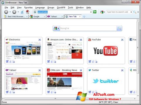 Screenshot SlimBrowser für Windows 7