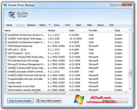 Screenshot Double Driver für Windows 7