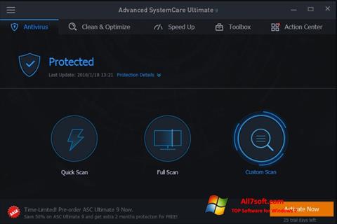 Screenshot Advanced SystemCare für Windows 7