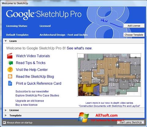 Screenshot Google SketchUp Pro für Windows 7
