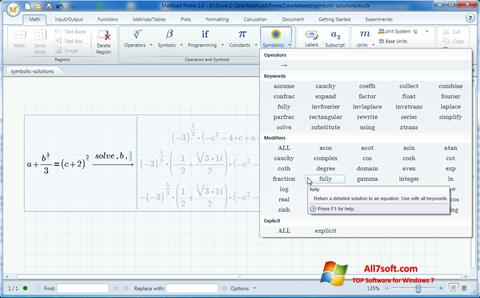 Screenshot MathCAD für Windows 7