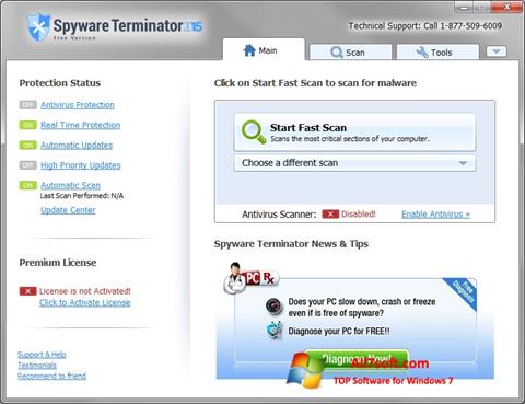 Screenshot Spyware Terminator für Windows 7