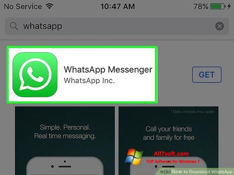 Screenshot WhatsApp für Windows 7