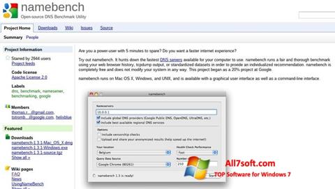 Screenshot NameBench für Windows 7
