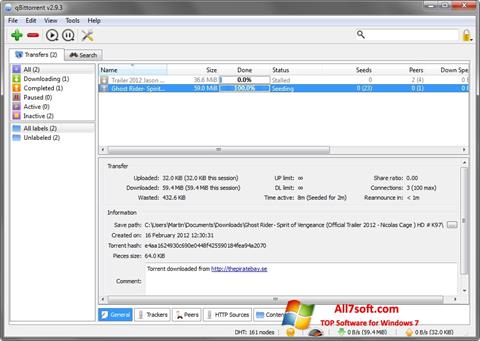 Screenshot qBittorrent für Windows 7