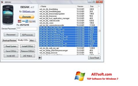 Screenshot BBSAK für Windows 7