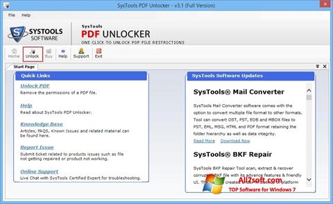 Screenshot PDF Unlocker für Windows 7