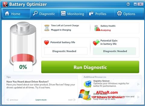 Screenshot Battery Optimizer für Windows 7