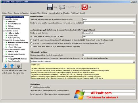 Screenshot PS3 Media Server für Windows 7