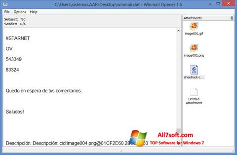 Screenshot Winmail Opener für Windows 7