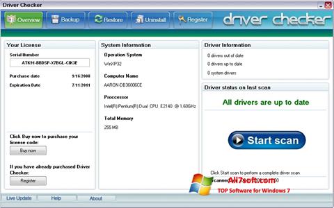 Screenshot Driver Checker für Windows 7