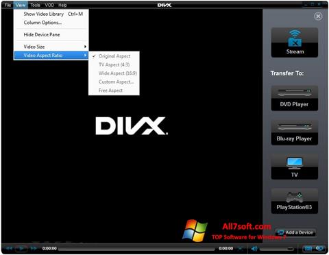 Screenshot DivX Player für Windows 7