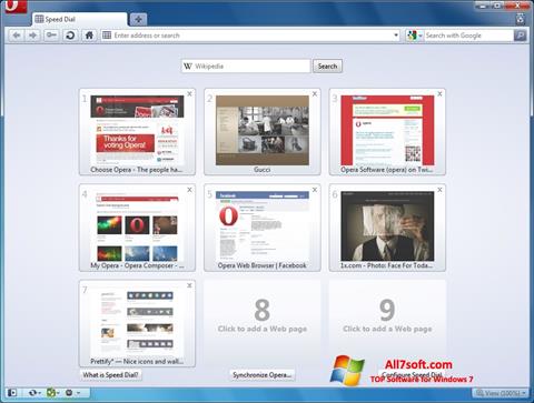 Screenshot Opera für Windows 7