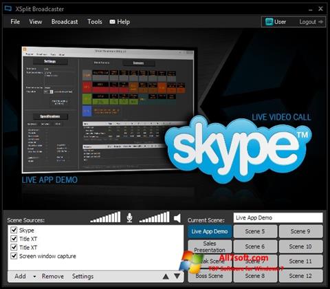 Screenshot XSplit Broadcaster für Windows 7