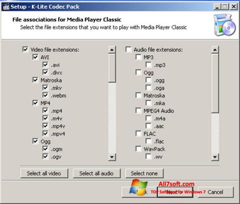Screenshot K-Lite Codec Pack für Windows 7