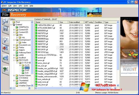 Screenshot PC Inspector File Recovery für Windows 7