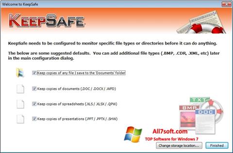 Screenshot KeepSafe für Windows 7