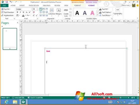 Screenshot Microsoft Publisher für Windows 7