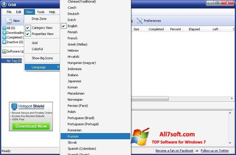 Screenshot Orbit Downloader für Windows 7