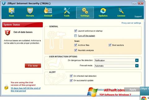 Screenshot Zillya! für Windows 7