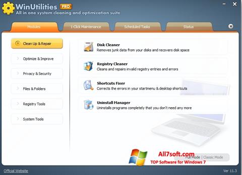 Screenshot WinUtilities Memory Optimizer für Windows 7
