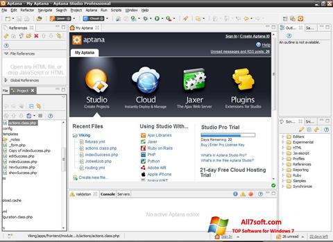 Screenshot Aptana Studio für Windows 7