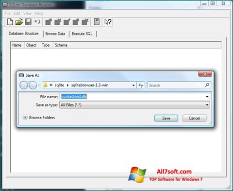 Screenshot SQLite Database Browser für Windows 7