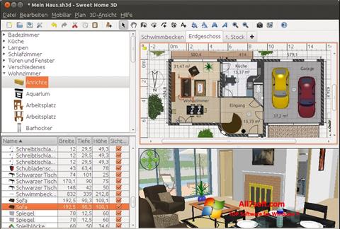 Screenshot Sweet Home 3D für Windows 7
