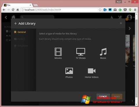 Screenshot Plex Media Server für Windows 7