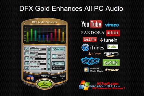 Screenshot DFX Audio Enhancer für Windows 7