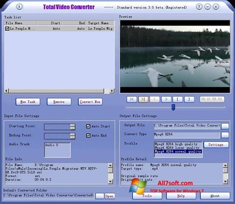 Screenshot Total Video Converter für Windows 7