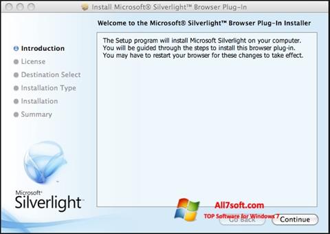 Screenshot Microsoft Silverlight für Windows 7