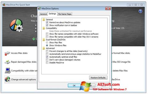 Screenshot MacDrive für Windows 7