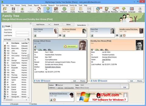 Screenshot Family Tree Builder für Windows 7