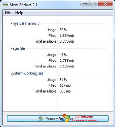Screenshot Mem Reduct für Windows 7