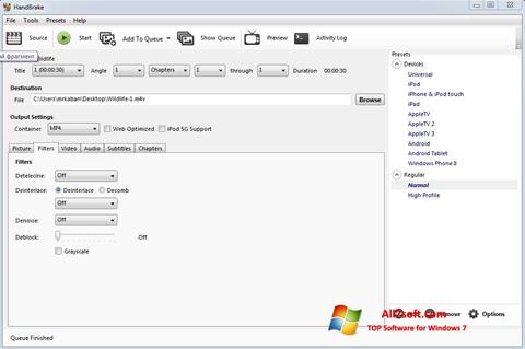 Screenshot HandBrake für Windows 7