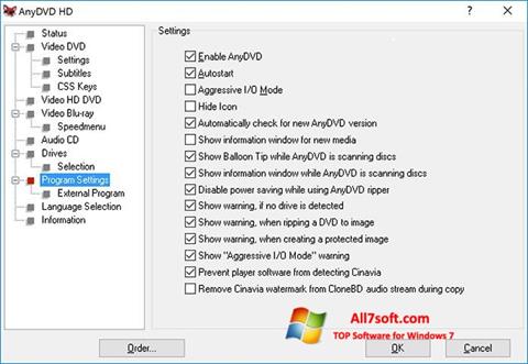 Screenshot AnyDVD für Windows 7