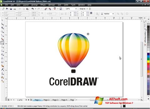 Screenshot CorelDRAW für Windows 7