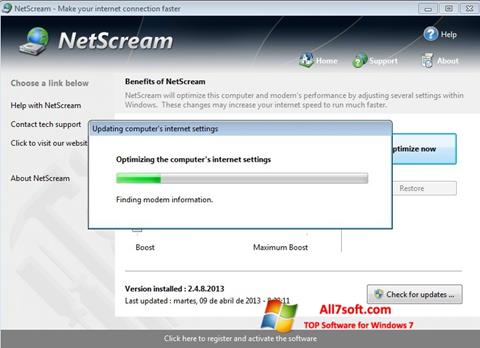 Screenshot NetScream für Windows 7
