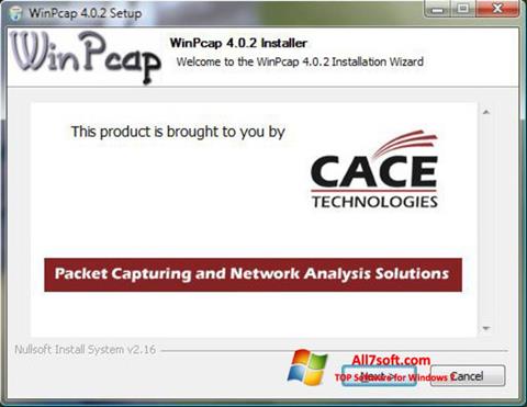 Screenshot WinPcap für Windows 7