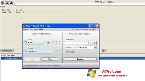Screenshot Ammyy Admin für Windows 7