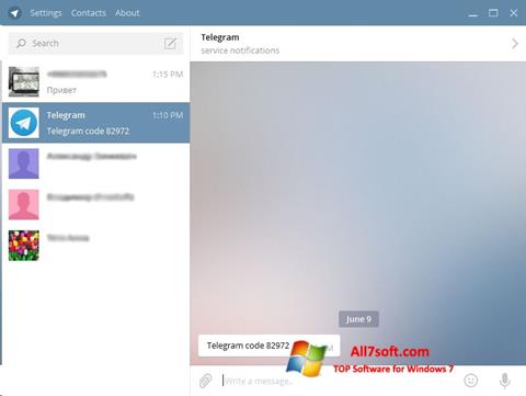 Screenshot Telegram Desktop für Windows 7