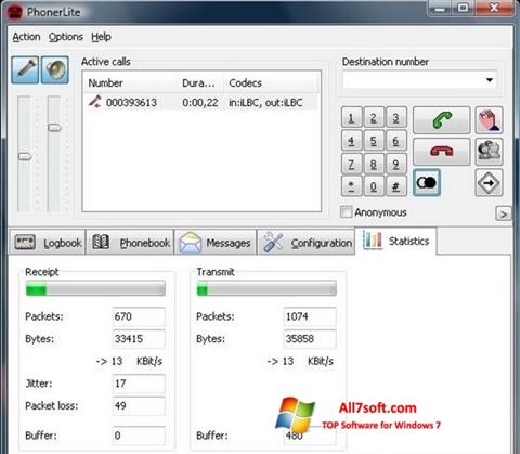 Screenshot PhonerLite für Windows 7