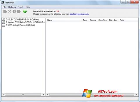Screenshot TransMac für Windows 7