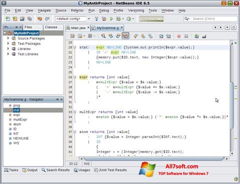 Screenshot NetBeans für Windows 7