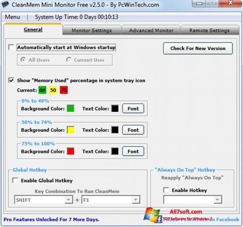 Screenshot CleanMem für Windows 7